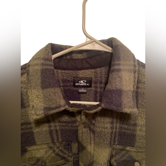 O’neill “Glacier Plaid High Pile‎ Superfleece”. Size L. New with tags - Picture 2 of 8